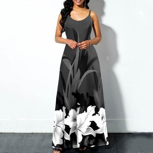 Gray maxi dress casual hotsell