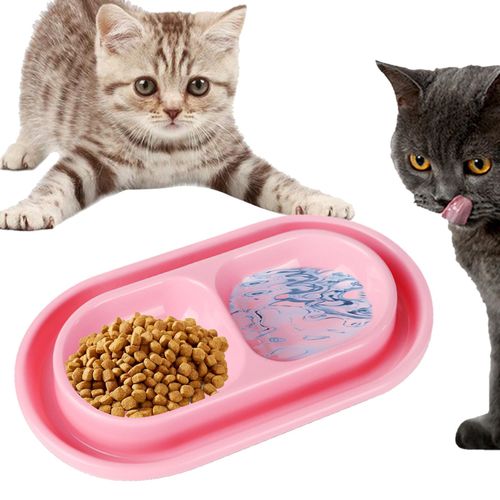 Generic Cat Bowls For Food And Water Easy To Clean Large Pink