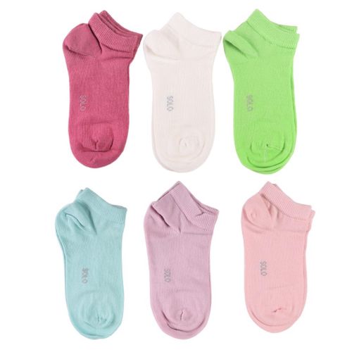 Buy Solo Pack Of 6 Pairs Of Cotton Socks For Girls in Egypt