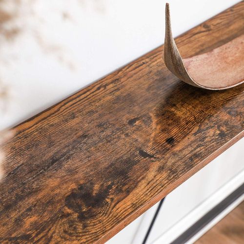 product_image_name-Generic-طاولة، طاولة كونسول بهيكل فولاذي متين لمكان المدخل، غرفة المعيشة أو غرفة النوم بأسلوب صناعي بني عتيق وأسود، 120 × 23 × 74 سم (عرض × عمق × ارتفاع)-5