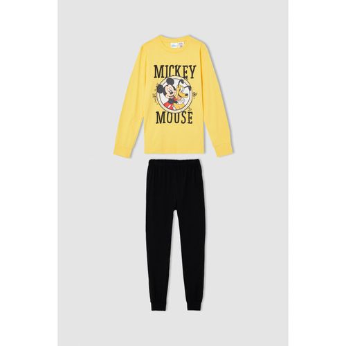 product_image_name-Defacto-Homewear Knitted Pyjamas - Yellow-1