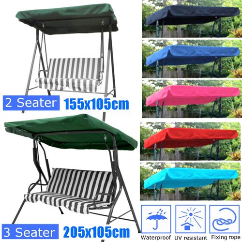 Generic 7 Colors 2 &amp; 3 Seater Garden Swing Chair Replacement Canopy Spare Fabric Cover