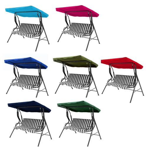 Generic 7 Colors 2 &amp; 3 Seater Garden Swing Chair Replacement Canopy Spare Fabric Cover