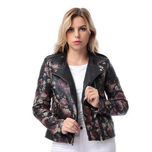 Premoda جاكيت كاجوال منقوش - اسود