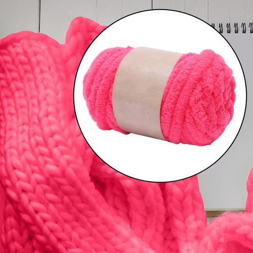 تسوق Chunky Wool Yarn Crocheting Jumbo Tubular Yarn For Macrame Rose Red  اونلاين