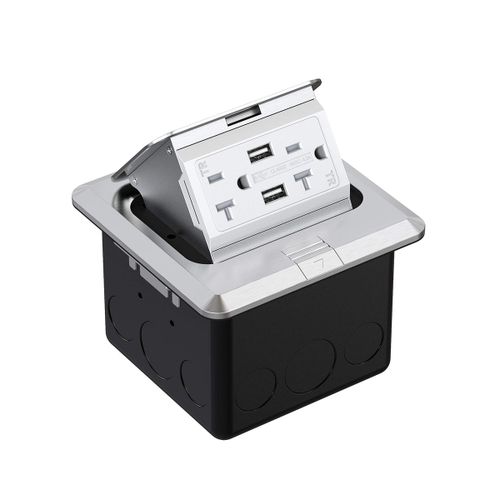 اشتري Pop-Up Floor Outlet Covers Box with 20 Amp Stainless Steel في مصر