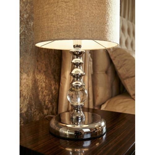 product_image_name-Generic-Handmade Modern Table Lamp - Silver Metal Base - 30cm Height-3