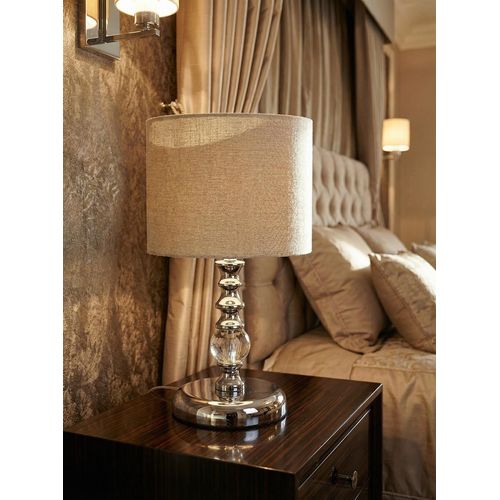 product_image_name-Generic-Handmade Modern Table Lamp - Silver Metal Base - 30cm Height-4