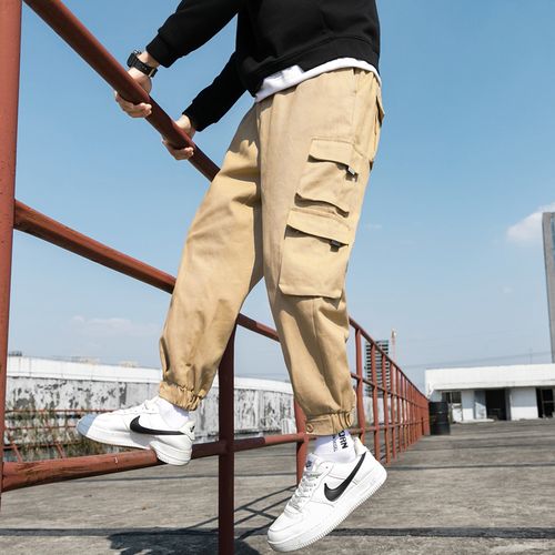 Fashion (Khaki)New Men's Big Pocket Cargo Harem Pants Casual Trousers Male  Hip Hop Men Jogger Sweatpants Fashion Streetwear Pants Oversized OM @ Best  Price Online