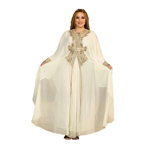 product_image_name-Generic-عبايه النور الخامه شيفون مقاس وان سايز يلبس الي 95 كيلو , ابيض-1