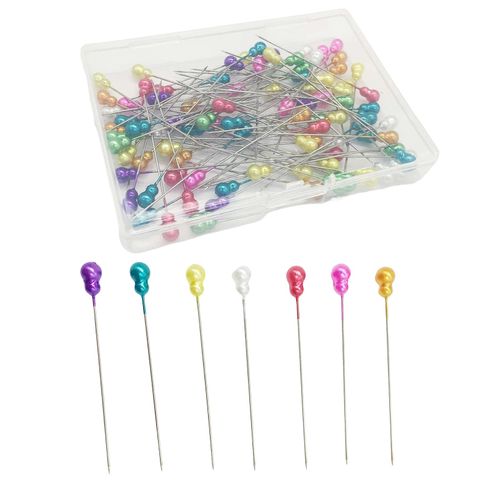 100 Sewing Pins Multicolor Head Pins Straight for Dressmaker Jewelery  Decoration