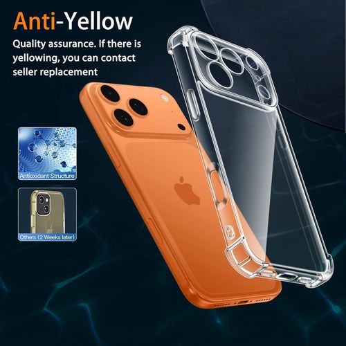 product_image_name-Generic-جراب من سيليكون وبولي يوريثين المقاوم للحرارة بتصميم شفاف بحماية للكاميرا من درجة جوريلا وزوايا مضادة للصدمات لموبايل آيفون 17 برو 6.3 بوصة من دلع موبايلك، شفاف -3