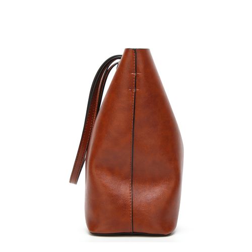 Fashion (black)Waxing Leather Bucket Bag Simple Double Strap Handbag  Shoulder Bags For Women 2020 All-Purpose Shopping Tote Sac Bolsa Feminina  MAA