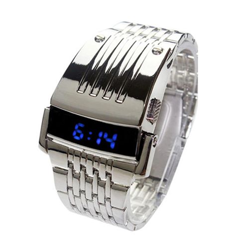 product_image_name-Generic- ساعة يد LED وضع التوفير التلقائي للطاقة-فضي -1