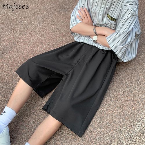 Korean style summer casual beige pants with belt