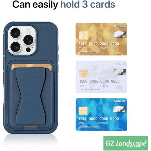 product_image_name-Generic- حافظة جلدية متوافقة مع هونر X9D من الجلد المقاوم للصدمات لتخزين البطاقات وحامل مدمج من جلد البولي يوريثين لمظهر انيق وقبضة مريحة (ازرق) -4