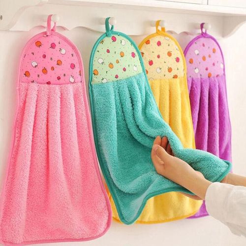 Absorbent Microfiber Hanging Hand Towels For Kitchen And Bathroom