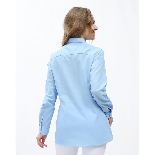 Dalydress قميص بكم ساده - ازرق فاتح