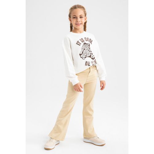 product_image_name-Defacto-Girl Crew Neck Relax Fit Sweat Shirt - Beige-3