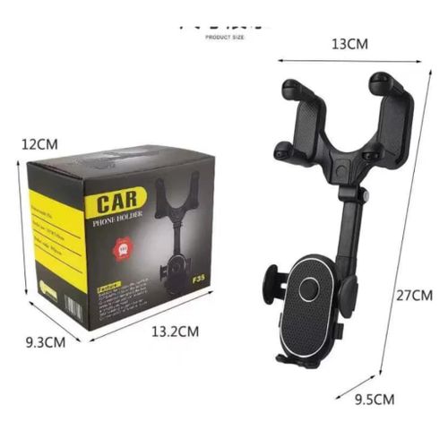 product_image_name-Generic-Universal Car Rearview Mirror Phone Holder – Extendable and 360° Rotatable for Rearview Mirror Mount-2