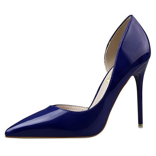 Blue patent leather heels hotsell