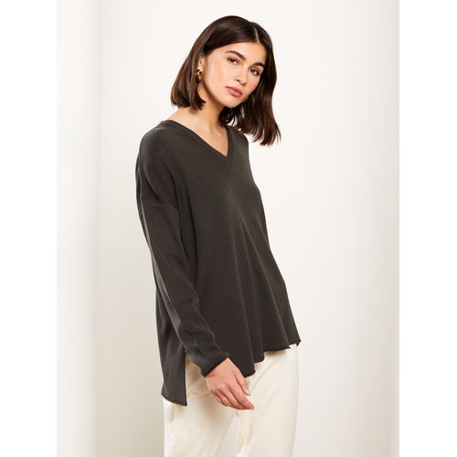 V Neck Regular Long Sleeve Women's Tricot Sweater