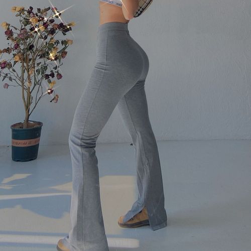 Fashion (Gray)TVVOVVIN Split Design Slim Stretch Trousers Slim