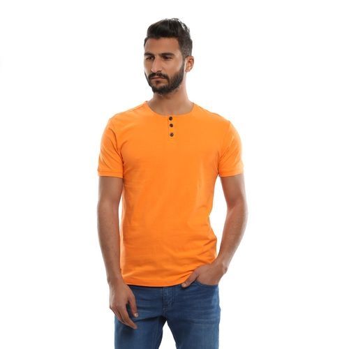 اشتري Izor Short Sleeves Plain T-shirt - Neon Orange في مصر