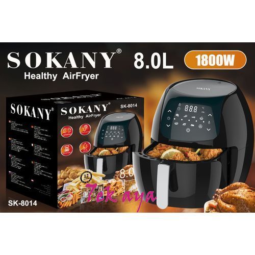 Buy Sokany Healthy Air Fryer Sokany Touch Screen Digital - 8L SK-8014 in Egypt