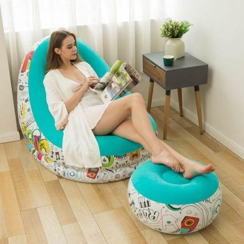 Generic Portable Sofa Modular Inflatable Chair Footrest Garden Relax Lazy Outdoor Beach Furniture Blue Best Price Online Jumia Egypt