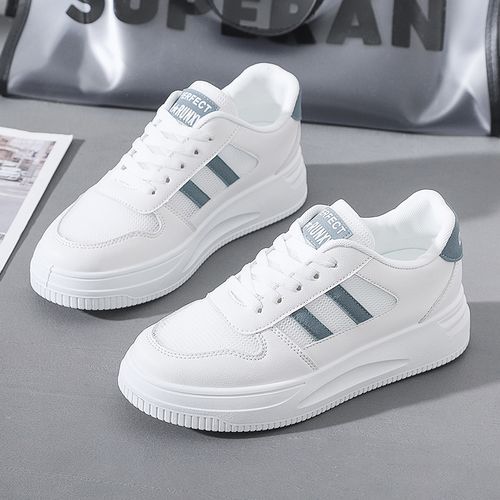 White & Blue Trendy Fashion Sneakers For Men And Women