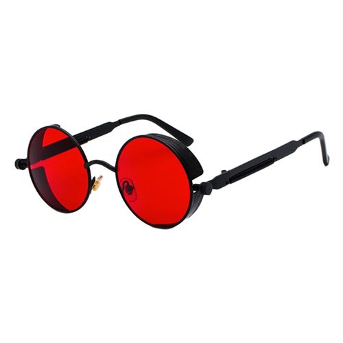 Black round lens sunglasses hot sale