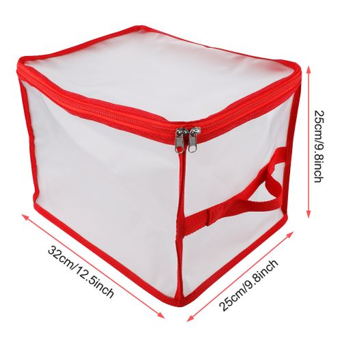 Wrapping Paper Storage Bag Rolls And Ribbon Holder Heavy Duty Tear Proof  Christmas Gift Wrap Storage Organizer With 2 Clear Pock