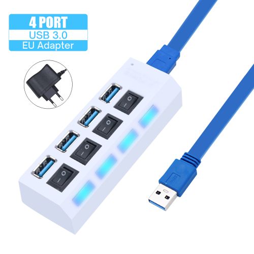 MULTIPORTS USB 3.0 - HUB 7 PORTS - AVEC CABLE 30 CM