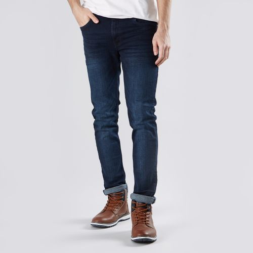 Max Full Length Plain Skinny Jeans with Pockets - DARK BLUE
