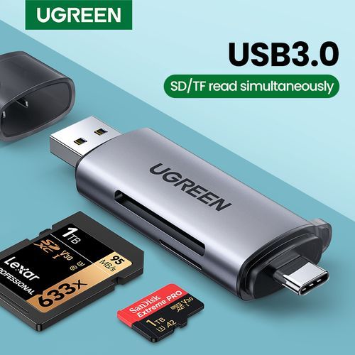 Buy Ugreen USB C SD Memory Card Reader USB 3.0 Micro SD Adapter For TF in Egypt