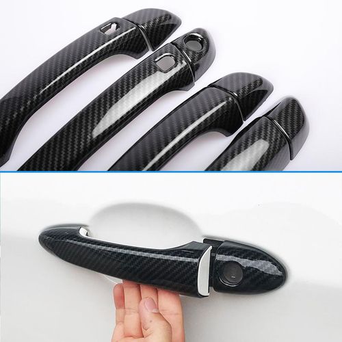 Generic Carbon Fiber Door Handle Cover Trim for Peugeot 208 MK2 P21 2020  2021 2022 2023 Car Accessories Style Stickers Rustproof Catch @ Best Price  Online