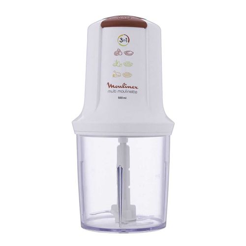 Buy Moulinex AT7151EG - 500W - Multi Moulinette Chopper 3 In 1 - 500 Ml - Red And White in Egypt