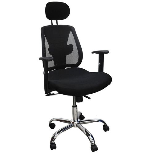 سعر كرسي مكتب Sarcomisr Ergonomic Adjustable Office Chair With Armrest Headrest Black اثاث مكتبي من جوميا مصر هجوم