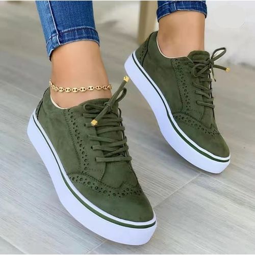 Amazon.com: Flat Sneakers Slip On Shoes No Tie Flat Shoes Women Dressy  Walking Shoes Flat Leather Round Toe Walking Shoes Fashion Sneakers For  Women Shoes For Women Sneakers Women's Wedge Sneaker (Black,