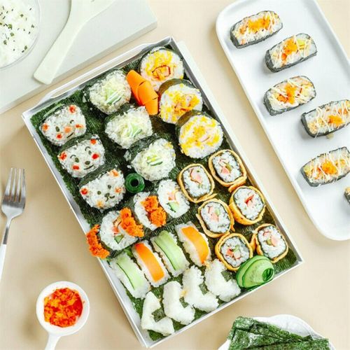 10 in 1 Sushi Making Kit, DIY Sushi Maker Set with Rice Roll Mold