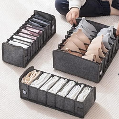 Generic New Underwear Storage Box Of High Quality Cotton And Linen Fabric.2  Set (6 Pcs). @ Best Price Online
