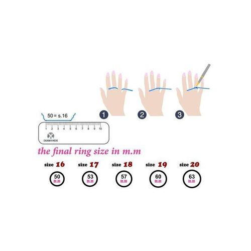product_image_name-3Diamonds-خاتم بلاتينيوم مطلي من 3Diamonds للنساء مع حجر الزركون - فضي-3