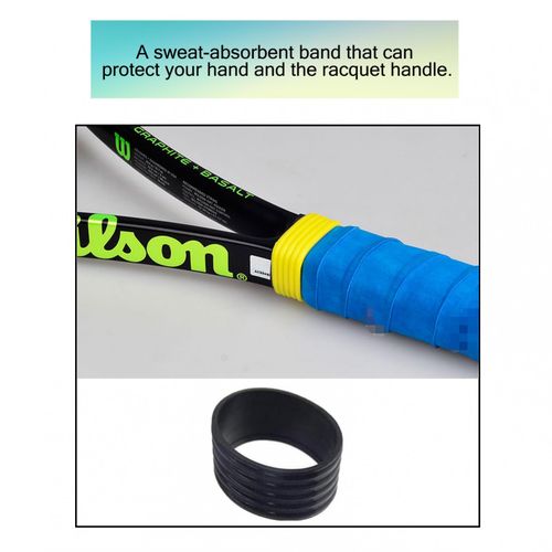 Generic 5pc Sports Tennis Grip Bands Silicone Handle Fix Ring Grip