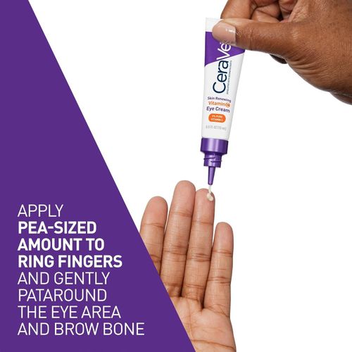 product_image_name-Cerave-Skin Renewing Eye Cream  Vitamin C  Hyaluronic Acid  Ceramides Caffeine   Under Eye Cream For Dark Circles and Puffiness  Fragrance Free  Ophthalmologist Tested  0.5 Fl. Oz -3