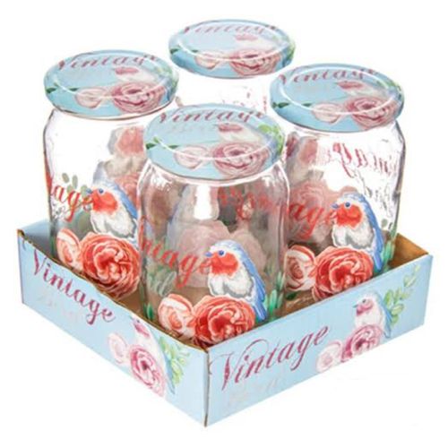 product_image_name-Herevin- طقم برطمانات مطبخ هيرفين تركي - ٤ قطع - ١٠٠٠ مل -1