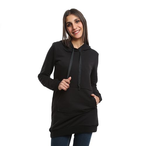 Buy ST ESLA - Solid Long Hoodie - Black in Egypt