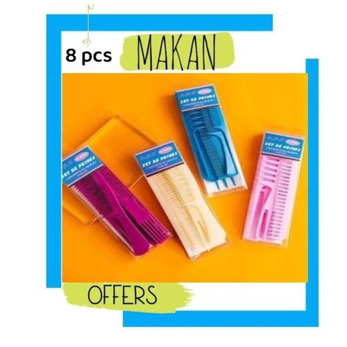 product_image_name-Generic-مجموعة أمشاط تصفيف الشعر متعددة الاستخدامات تتكون من 8 قطع-1