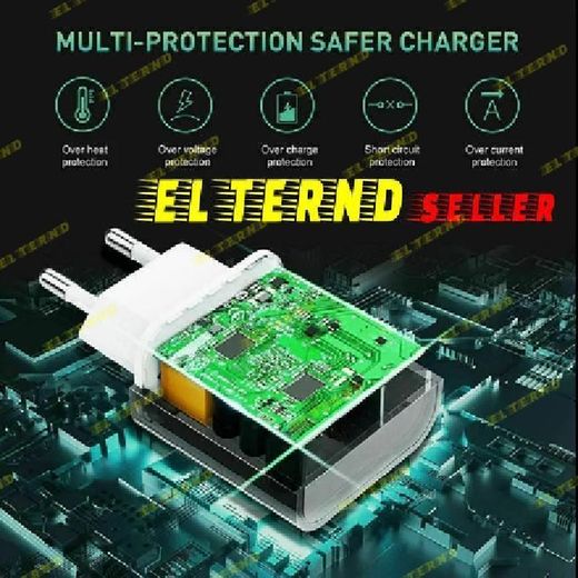 Generic Very Fast Charger 18W + Charging And Data Cable From (USB) To (Type C) 6A - White - image 2