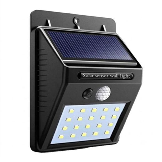 Solar-powered wall spotlight with motion sensor (compact design)